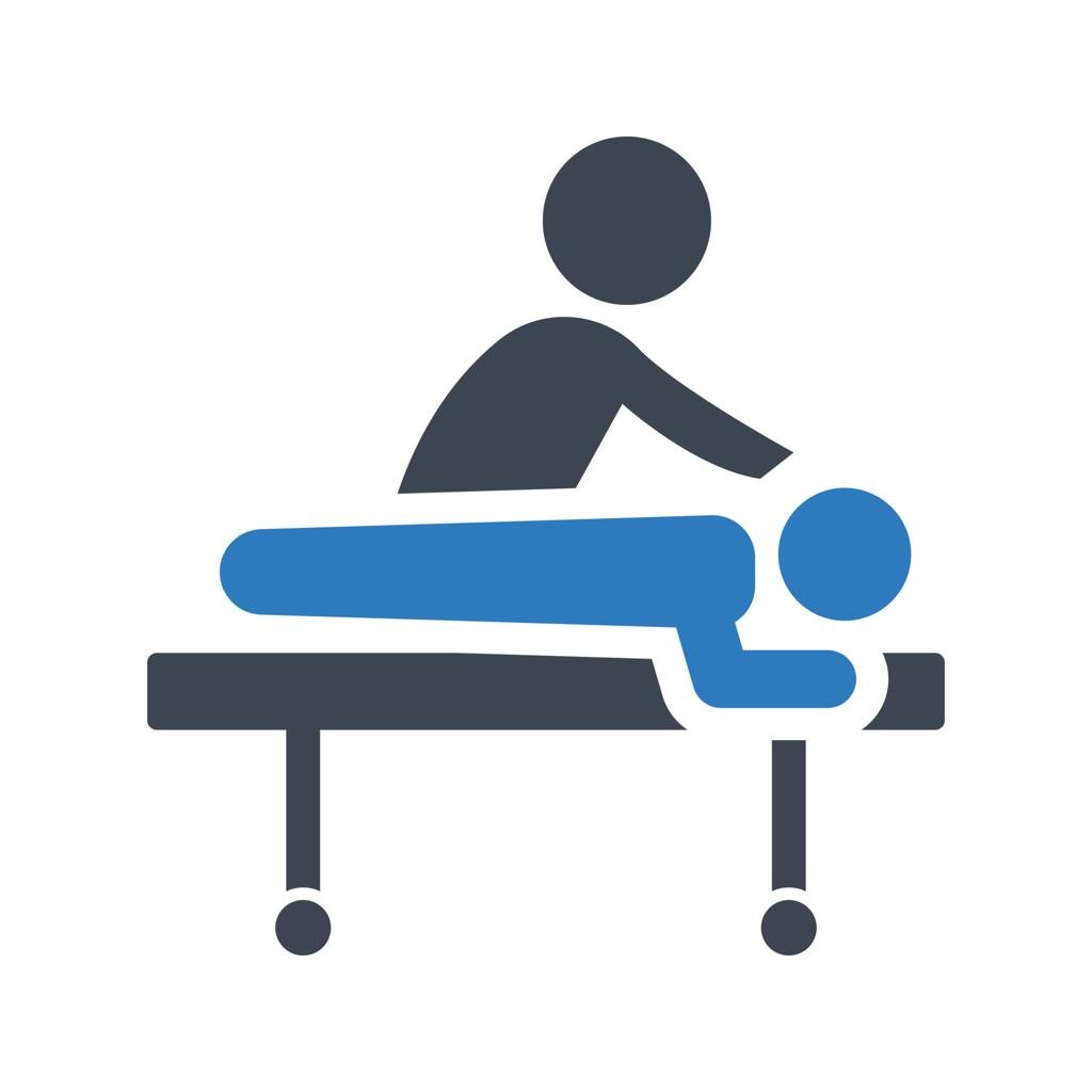 Initial consultation and treatment therapy icon