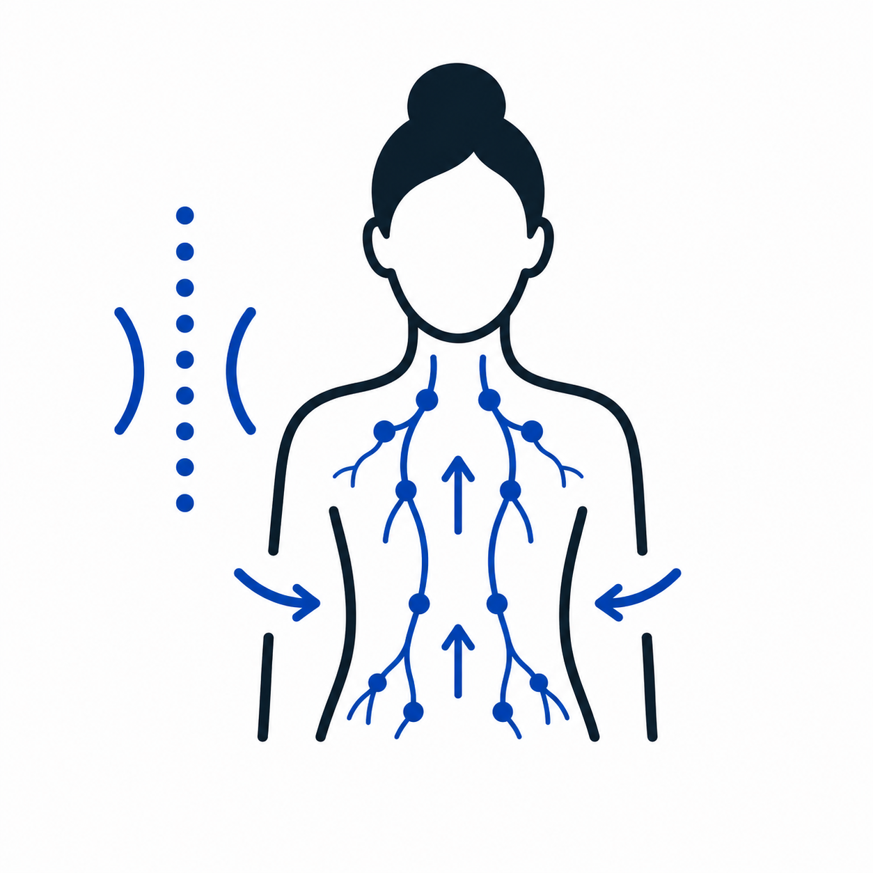 Lymphatic drainage massage therapy icon