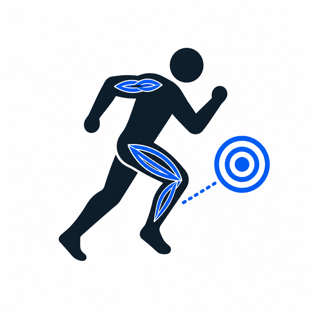 Sports and deep tissue massage therapy icon