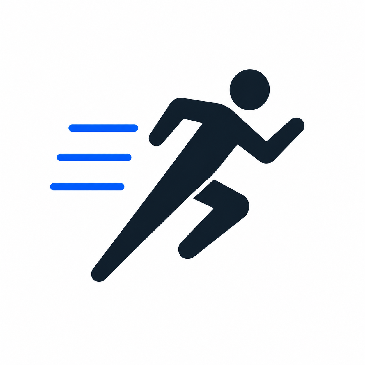Sports therapy running athlete icon
