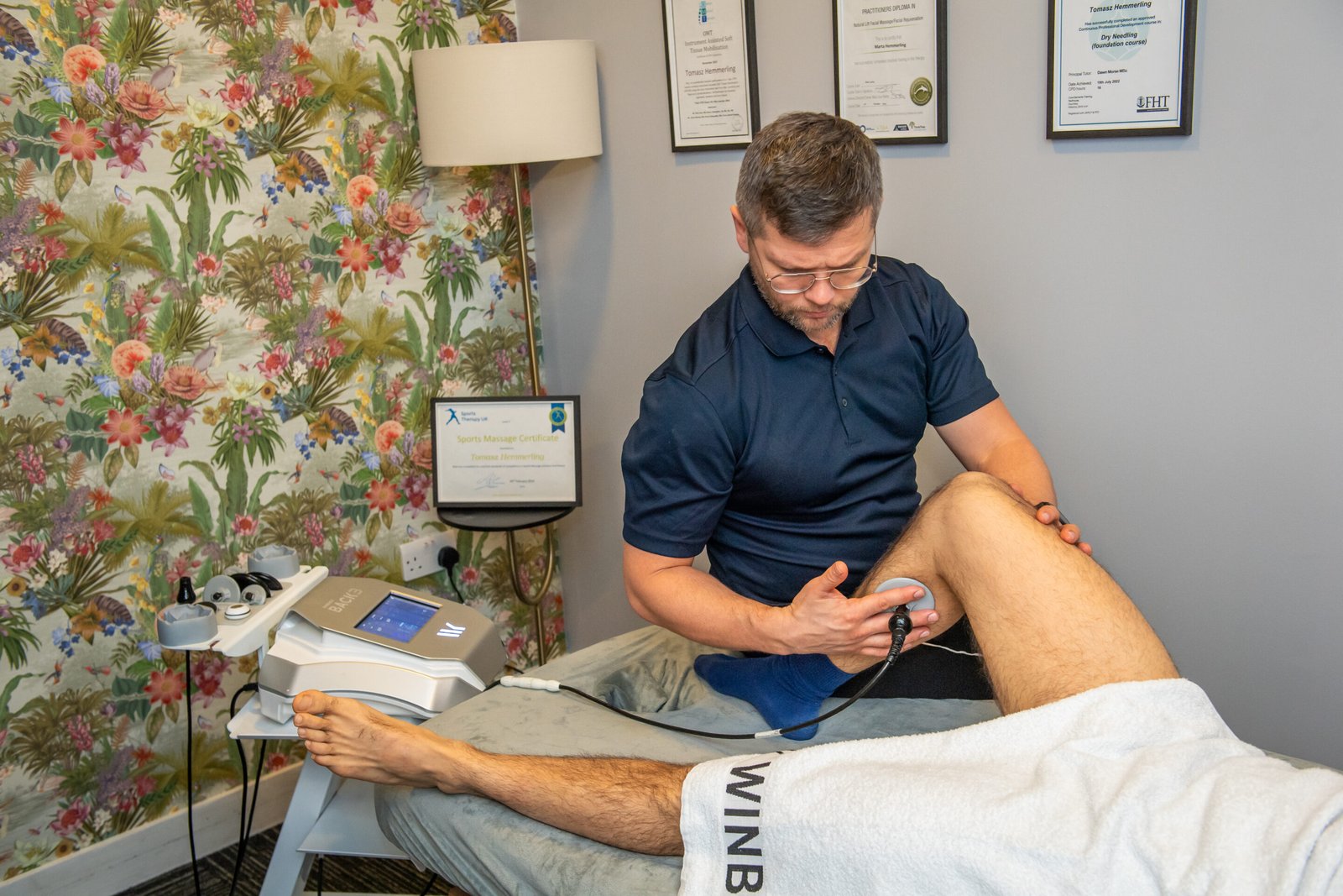 Advanced Tecar Therapy machine with Winback technology used for pain relief, rehabilitation, muscle recovery, and sports injury treatment in Slough.